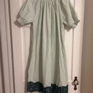 Lake x Mi Golondrina Green Striped Midi Nap Dress